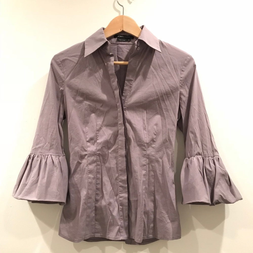 BCBGMaxAzria Ruffle Sleeve Shirt